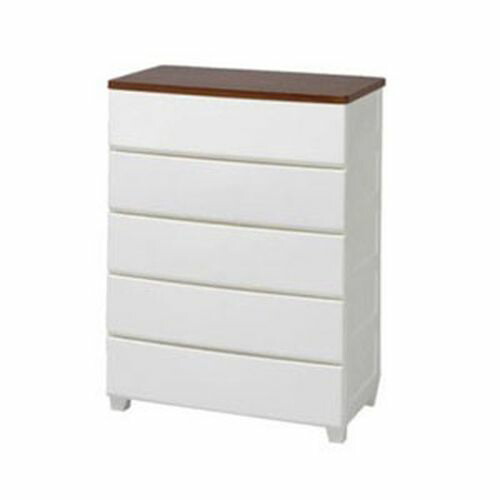 ウッドトップチェスト ホワイト/ウォールナット アイリスオーヤマ MG-725