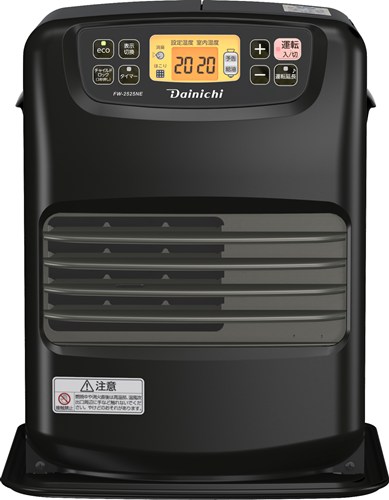 ダイニチ 石油ファンヒーター チャコールブラック NE TYPE 木造7畳まで コンクリート9畳まで タンク容量3.5L FW-2525NE K