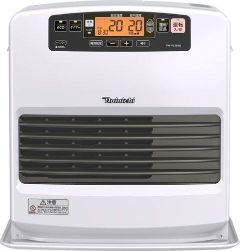 ダイニチ 石油ファンヒーター KE TYPE ムーンホワイト 木造11畳まで コンクリート15畳まで タンク容量5.0L FW-4325KE W