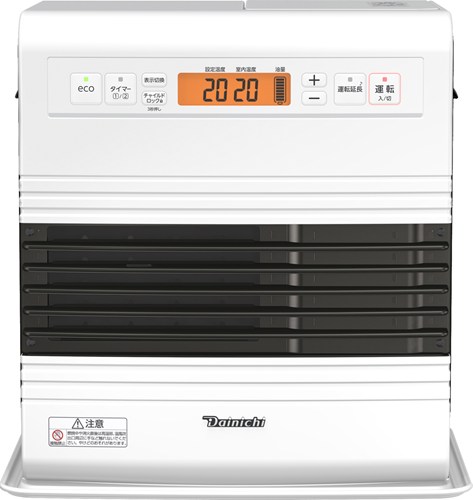 ダイニチ 石油ファンヒーター GR TYPE スノーホワイト 木造10畳まで コンクリート13畳まで タンク容量9.0L FW-3725GR W