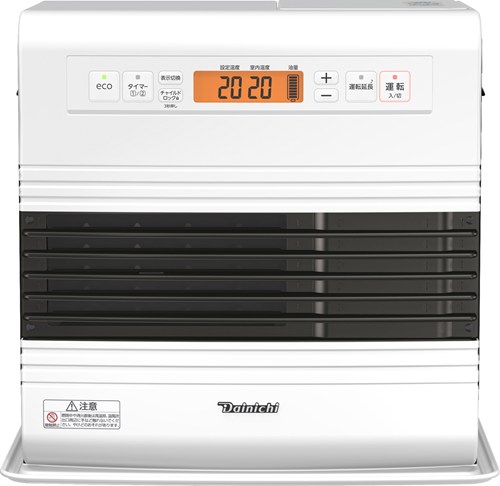 ダイニチ 石油ファンヒーター GR TYPE スノーホワイト 木造15畳まで コンクリート20畳まで タンク容量9.0L FW-5725GR W