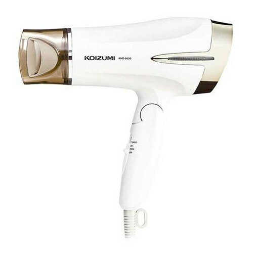 コイズミ KOIZUMI KHD-9330 W マイナスイオンドライヤー マイナスイオンヘアドライヤー 大風量 ツインマイナスイオン 軽量タイプ ホワイト KHD9330W