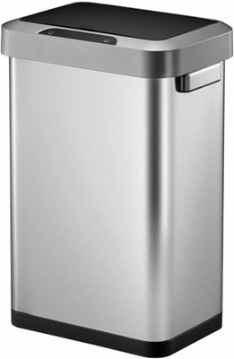 EKO JAPAN ホライゾンセンサービン シルバー 自動センサー 開閉 45L ダストボックス ゴミ箱 EK9262MT-45L