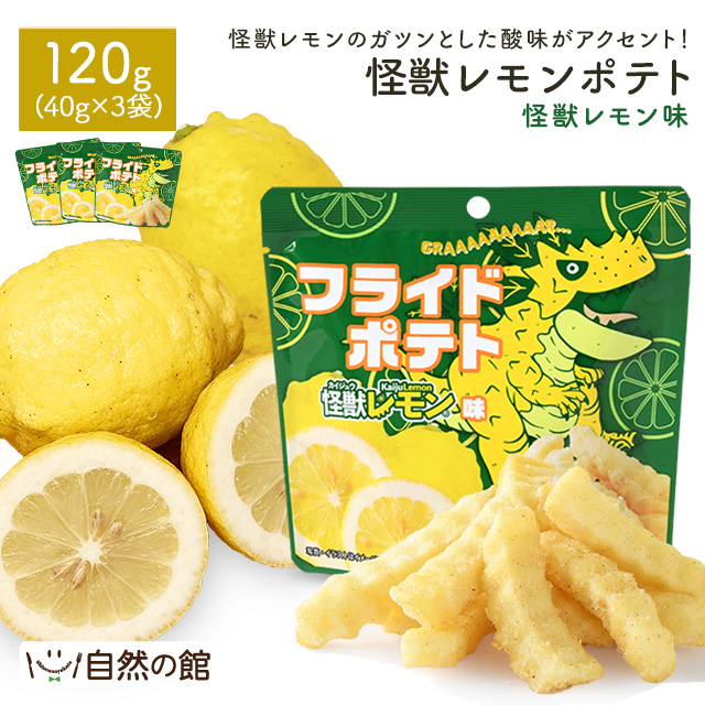 怪獣レモンポテト 塩レモン味 120g(40g×3)
