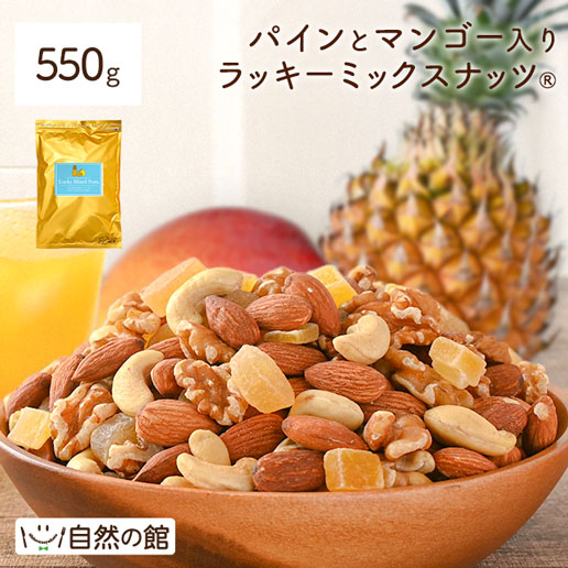 パインとマンゴー入りミックスナッツ 550g