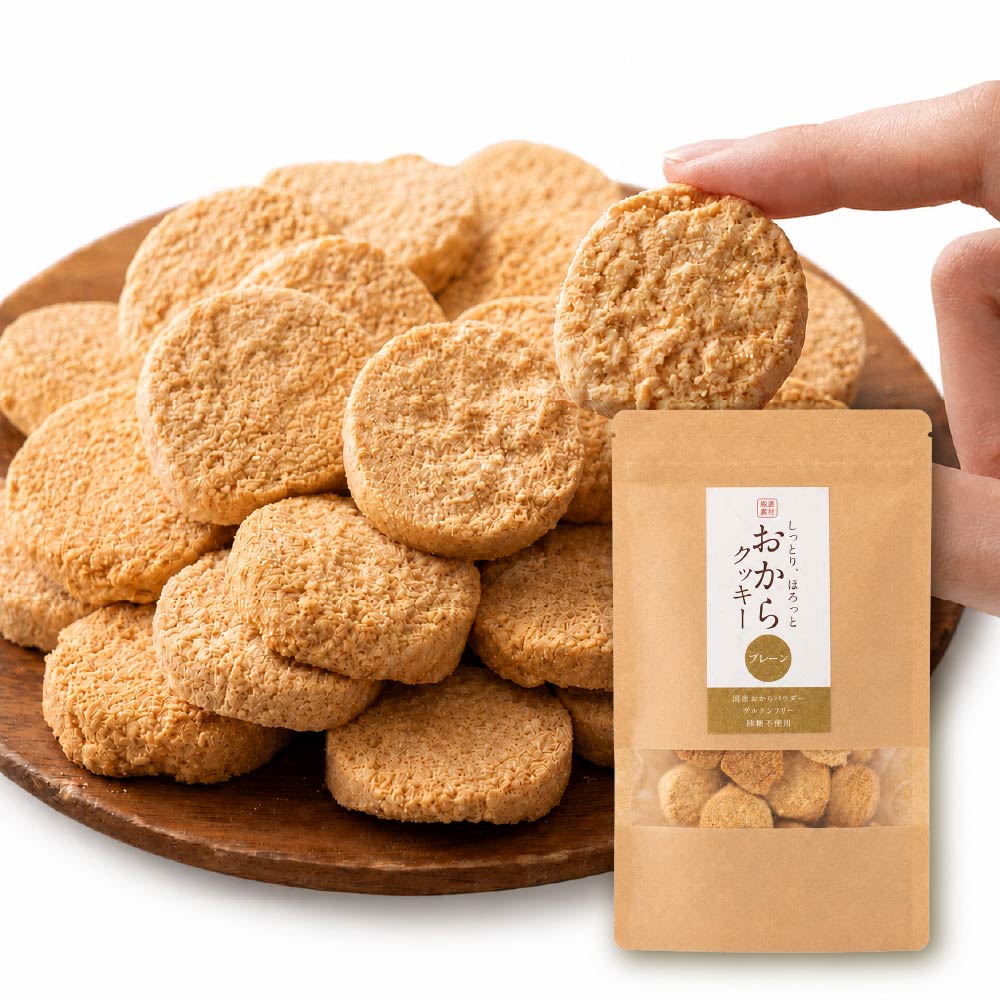 しっとりふわふわおからクッキー(プレーン) 【100g×1袋】※割れ欠けあり