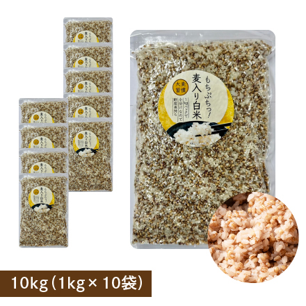 雑穀米本舗 国産 家計お助け米 もち麦ミックス 10kg(1kg×10袋)