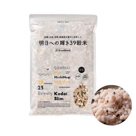雑穀米本舗 国産 明日への輝き39穀米ブレンド 1.6kg(400g×4袋)