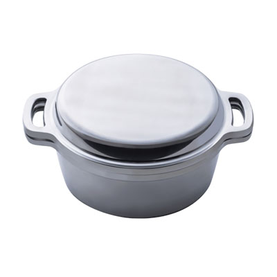 HALムスイ 無水鍋24cmしゃもじ付き 600385 シルバー