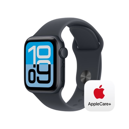 Apple Watch SE 3（GPSモデル）- 40mmミッドナイトアルミニウムケースとミッドナイトスポーツバンド - S/M with AppleCare+