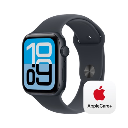 Apple Watch SE 3（GPSモデル）- 44mmミッドナイトアルミニウムケースとミッドナイトスポーツバンド - S/M with AppleCare+