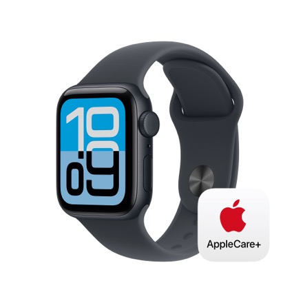 Apple Watch SE 3（GPS + Cellularモデル）- 40mmミッドナイトアルミニウムケースとミッドナイトスポーツバンド - M/L with AppleCare+