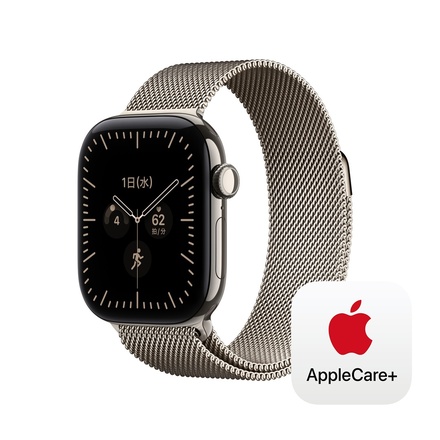 Apple Apple Watch Series 12（GPS + Cellularモデル）- 42mmナチュラルチタニウムケースとナチュラルミラネーゼループ with AppleCare＋