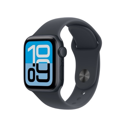Apple Watch SE 3（GPSモデル）- 40mmミッドナイトアルミニウムケースとミッドナイトスポーツバンド - S/M