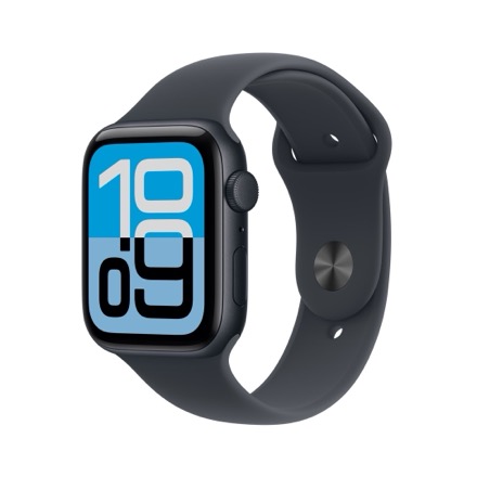 Apple Watch SE 3（GPSモデル）- 44mmミッドナイトアルミニウムケースとミッドナイトスポーツバンド - S/M