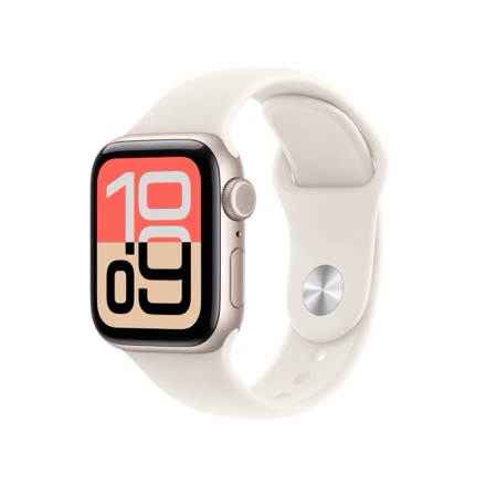 Apple Watch SE 3（GPS + Cellularモデル）- 40mmスターライトアルミニウムケースとスターライトスポーツバンド - S/M