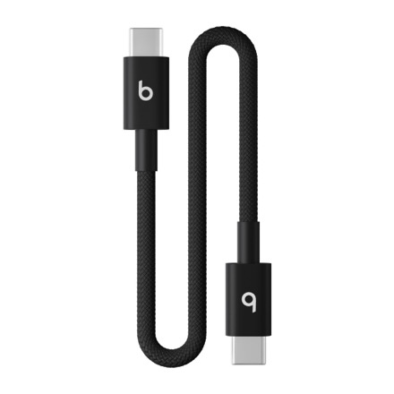Apple Beats USB-C - USB-C 編み込み式充電ショートケーブル（20cm）- ボルトブラック