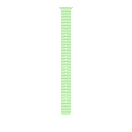 Apple 49mmケース用ネオングリーンオーシャンバンドエクステンション - ナチュラルチタニウムの仕上げ