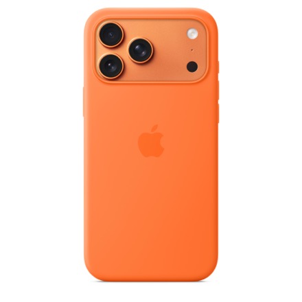 Apple MagSafe対応iPhone 17 Pro Maxシリコーンケース - オレンジ