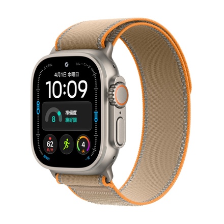Apple Apple Watch Ultra 4（GPS + Cellularモデル）- 49mmナチュラルチタニウムケースとサンドトレイルループ - S/M