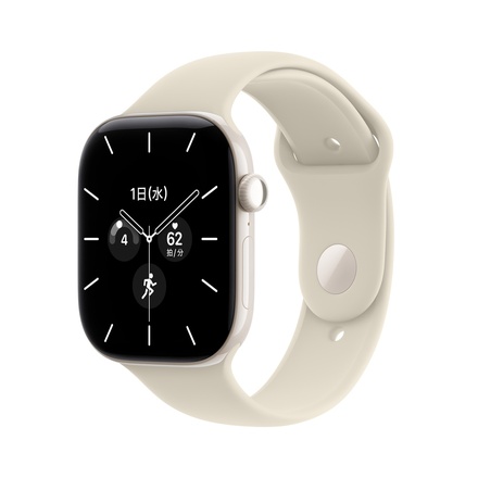 Apple Apple Watch Series 12（GPS + Cellularモデル）- 46mmパールホワイトセラミックケースとサンドスポーツバンド - S/M