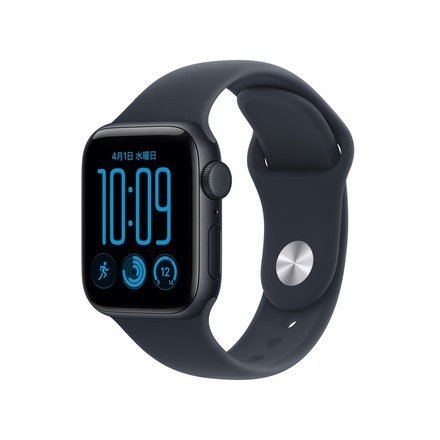 Apple Apple Watch SE 3（GPS + Cellularモデル）- 40mmミッドナイトアルミニウムケースとネイビーブルースポーツバンド - S/M