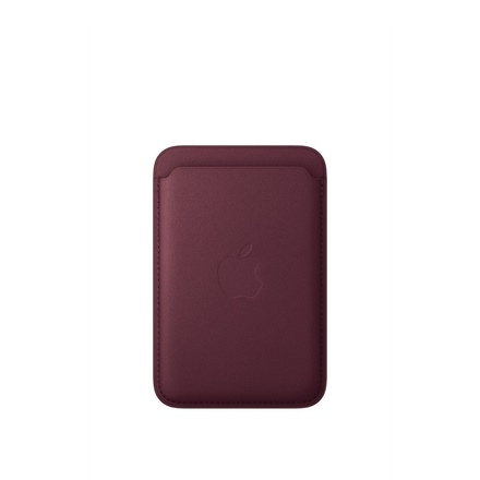 Apple MagSafe対応iPhoneファインウーブンウォレット - バーガンディ