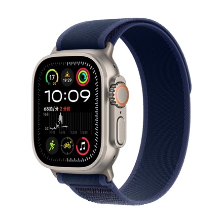 Apple Watch Ultra 2（GPS + Cellularモデル）- 49mmナチュラルチタニウムケースとブルートレイルループ - S/M