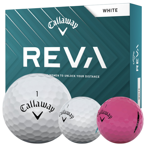 レディース キャロウェイ レヴァ ゴルフボール 2025 女性用 ホワイト 1ダース