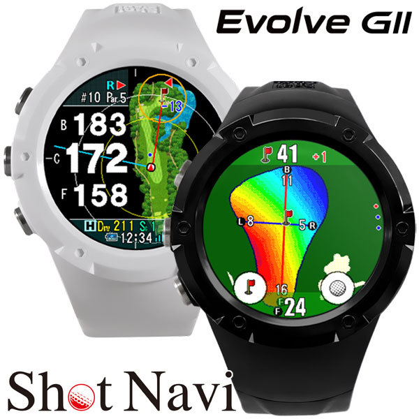ショットナビ EVOLVE G2 腕時計型 GPSゴルフナビ ホワイト