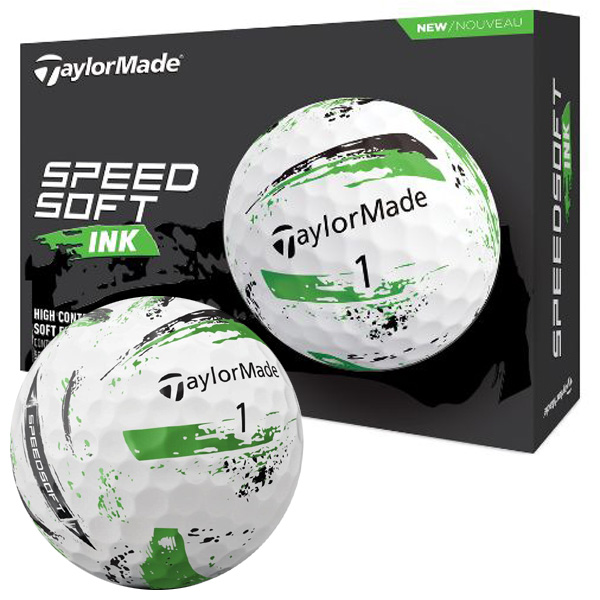 テーラーメイド スピードソフト インク ゴルフボール 2024 グリーン 1ダース