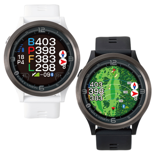 朝日ゴルフ イーグルビジョン ウォッチ エースプロ EV-337 腕時計型 ゴルフ用GPS距離測定器 ホワイト