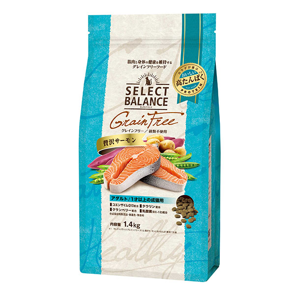 セレクトバランス グレインフリー アダルト / 1才以上の成猫用贅沢サーモン 1.4kg