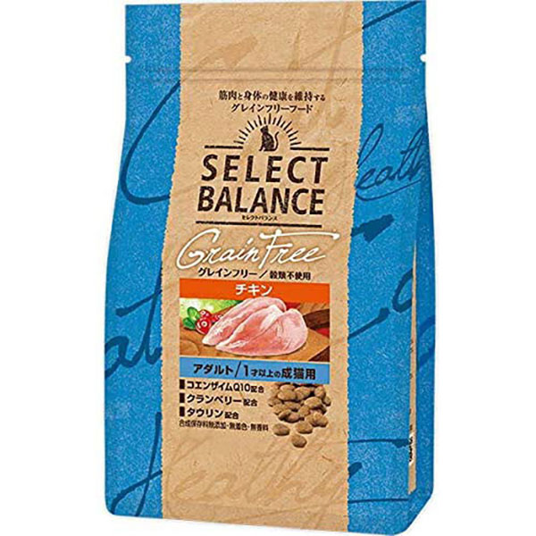 セレクトバランス グレインフリー キャット アダルト チキン 1才以上の成猫用 1.6kg