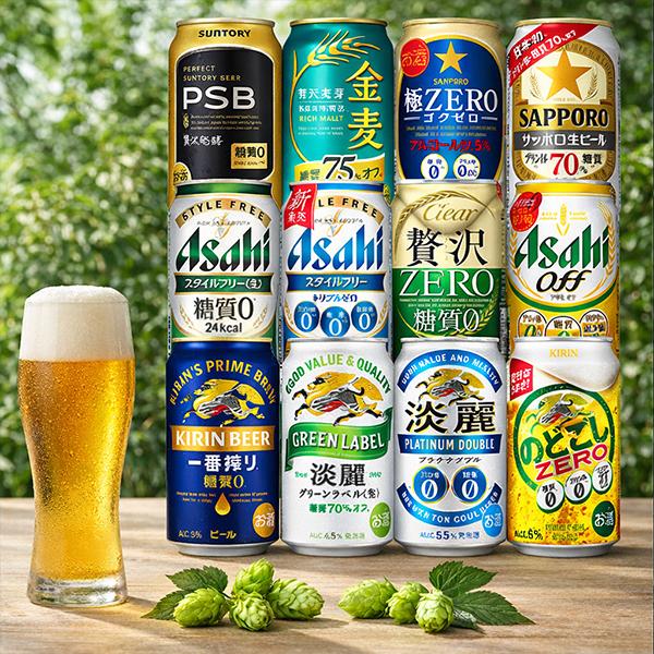 【母の日 父の日 プレゼント】ビール 飲み比べ ギフト セット Dセット 健康志向 糖質ゼロ ビール 発泡酒 350ml×12本 『GIFT』詰め合わせ