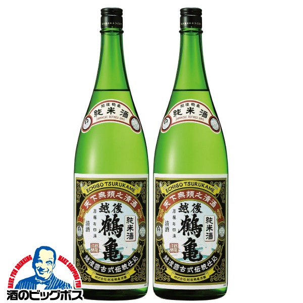日本酒 純米酒 越後鶴亀 純米酒 1800ml×2本(002)『FSH』