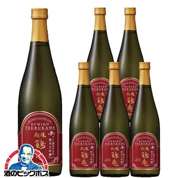 日本酒 純米大吟醸 越後鶴亀 ワイン酵母仕込み 純米大吟醸 720ml×1ケース/6本(006)『FSH』