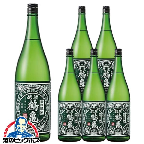 日本酒 純米酒 越後鶴亀 辛口 純米酒 1800ml×1ケース/6本(006)『FSH』