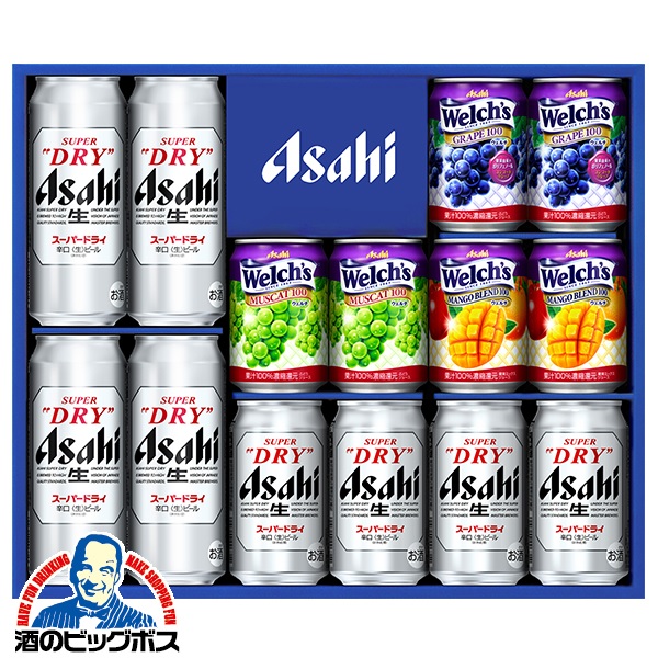 【母の日 父の日 プレゼント】ビールギフト アサヒ FS-3G スーパードライ ウェルチ『GIFT』詰め合わせ