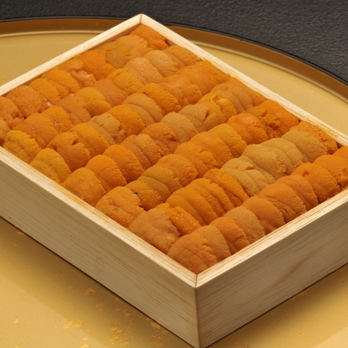 豊洲市場から直送 「エゾバフンウニ」 弁当箱 並びA品 ロシア産 約250g ※冷蔵