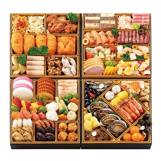 冷凍おせち4人前【大丸・松坂屋おすすめおせち料理】大丸・松坂屋オリジナル厳選B「わかな 」和洋中華風与段　【販売終了日：2025年12月10日】