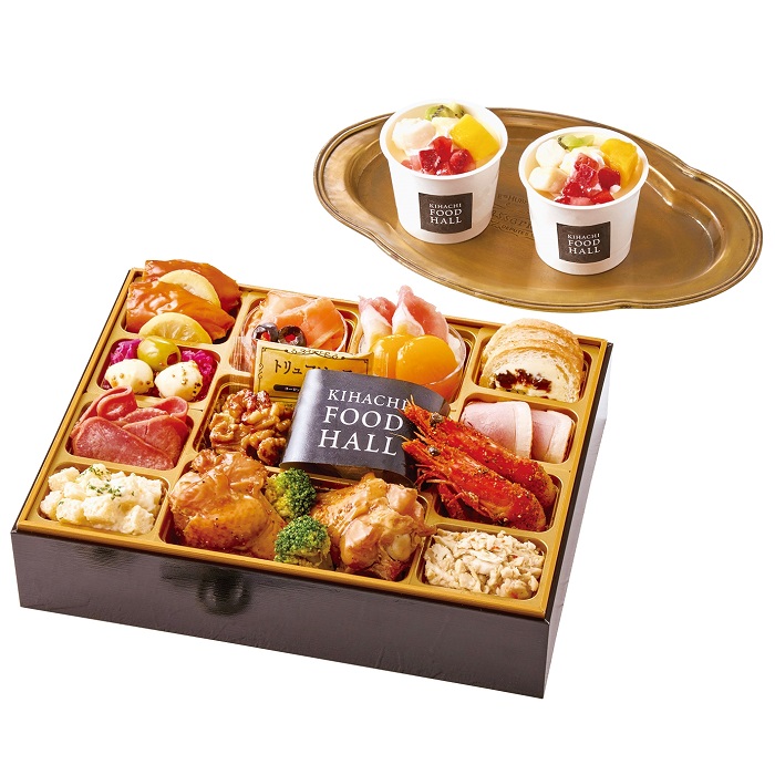 冷凍おせち2人前【大丸・松坂屋おすすめおせち料理】東京青山「KIHACHI」監修 KIHACHI FOOD HALL 　洋風オードブル＆パフェアイス一段【販売終了日：2025年12月10日】