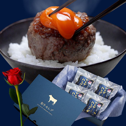 母の日 【花ギフト付】 セレブすぎるハンバーグ 100g×4個