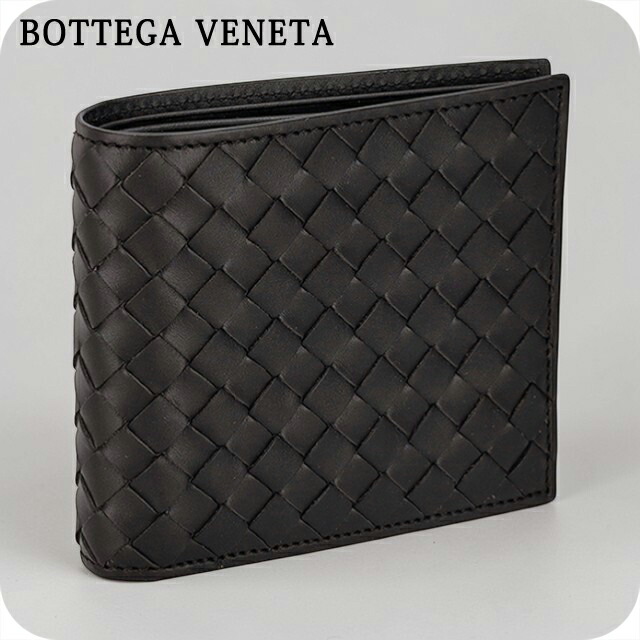 ボッテガ・ヴェネタ 二つ折り財布 二折財布 メンズ ブランド BOTTEGA VENETA 113993-V47W1 2006 ダークブラウン ウォレット 高級 おしゃれ プレゼント 実用的