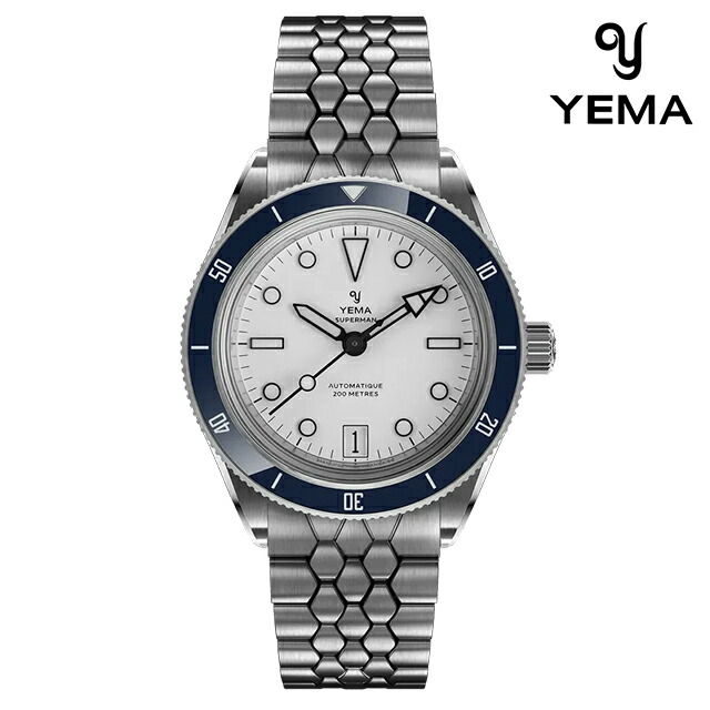 イエマ スーパーマン Dato CMM.10 自動巻き 腕時計 ブランド メンズ YEMA 12.25.11.57.SN.M2 アナログ ホワイト 白 フランス製 おしゃれ 防水 プレゼント 男性 実用的