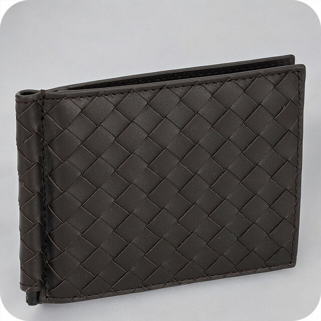 ボッテガ・ヴェネタ 二つ折り財布 メンズ ブランド BOTTEGA VENETA イントレチャート レザー 123180-V47W1 ブラウン ウォレット 高級 おしゃれ プレゼント 実用的
