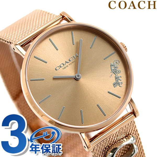 コーチ 時計 ペリー 36mm レディース 腕時計 14503338 COACH ピンクゴールド ブランド おしゃれ 防水 軽い 華奢 かわいい プレゼント 女性 実用的