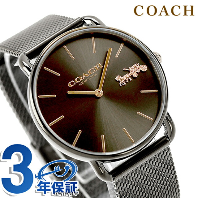 コーチ エリオット クォーツ 電池式 腕時計 ブランド レディース COACH 14504385 アナログ ブラック 黒 おしゃれ 防水 軽い 華奢 かわいい プレゼント 女性 実用的