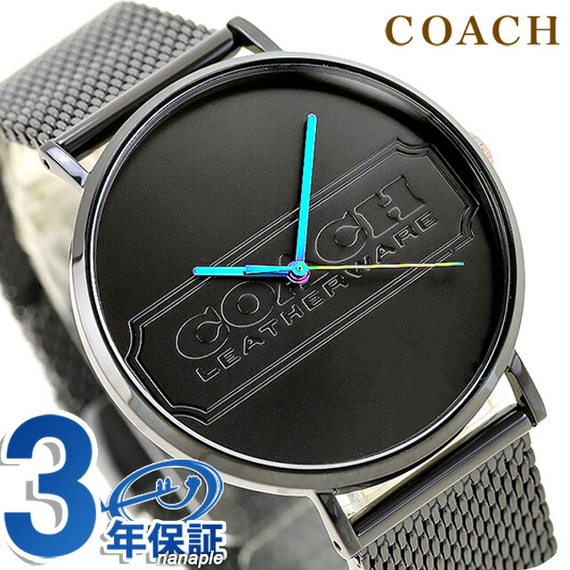 コーチ チャールズ クォーツ 電池式 腕時計 ブランド メンズ COACH 14602591 アナログ ブラック 黒 おしゃれ 防水 プレゼント 男性 実用的