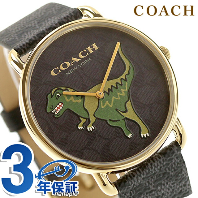 コーチ エリオット クォーツ 電池式 腕時計 ブランド メンズ 恐竜 レキシー COACH 14602672 アナログ ブラック 黒 おしゃれ 防水 プレゼント 男性 実用的